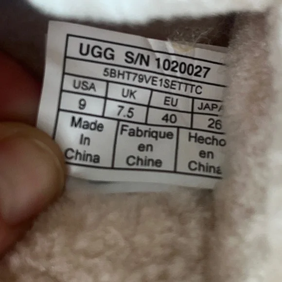 UGG Lane Chestnut Suede Shearling Sheepskin Loafer Mules Womens 9 Brown EUC - Picture 7 of 8